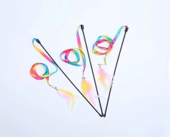 Cat Stick Teasing Rainbow Toy 1755