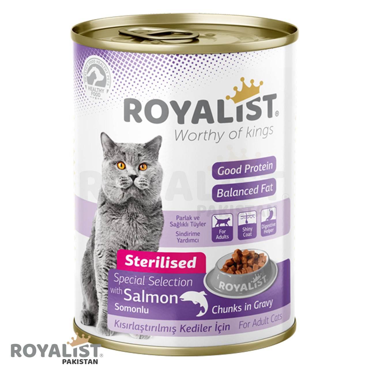 Food Wet Chunk Cat Salmon Sterilised 400 GM - Paws & Claws