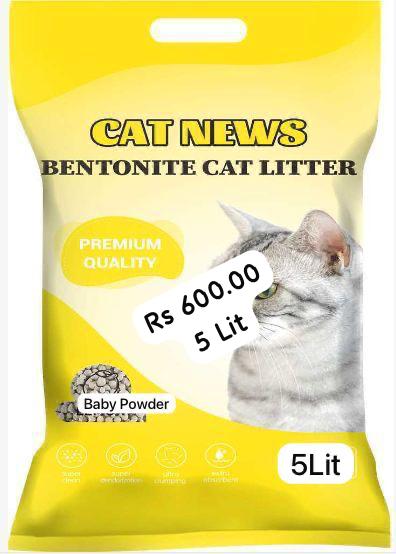 Cat News Bentonite Cat Litter Baby Powder 5 Lit