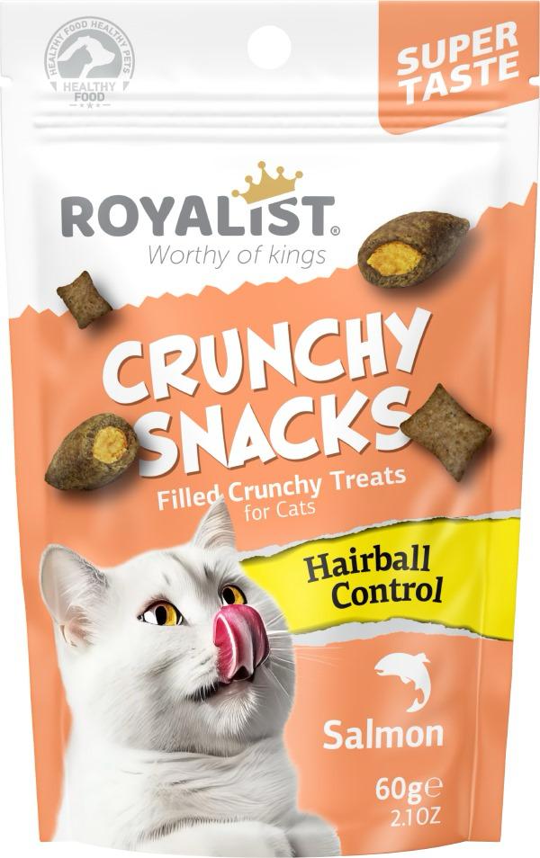 Crunchy Snacks in Salmon for Hairball Control