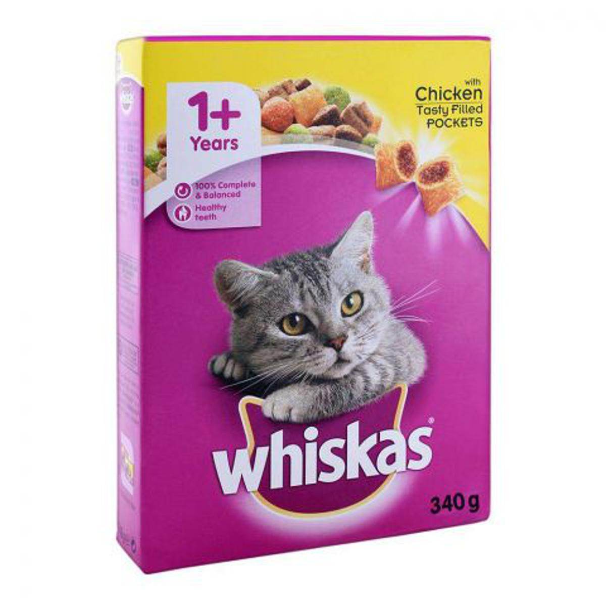 Whiskas with Chicken Dry Cat Food340 GM - Paws & Claws