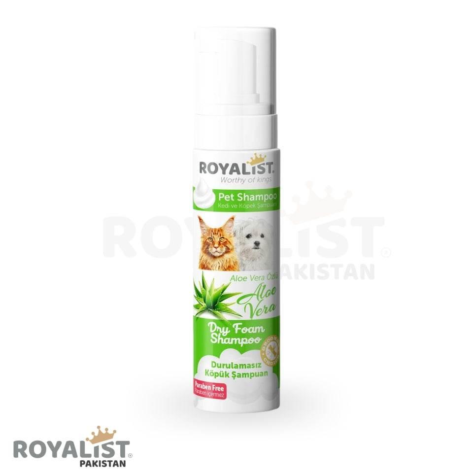 Cat & Dog Pet Dry Foam Shampoo Aloe Vera 200 ML - Paws & Claws