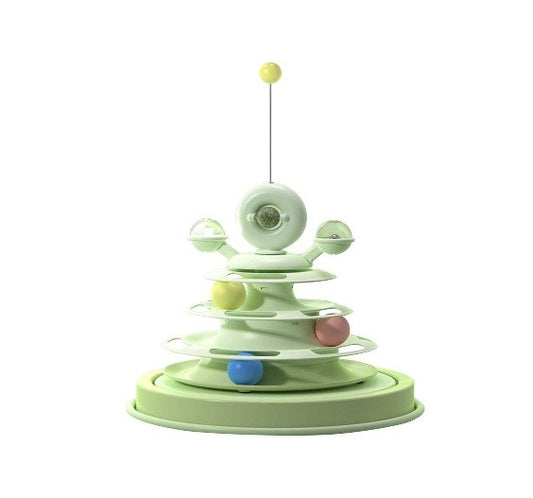 Cat Rotating Toy With Feather At Top 1806