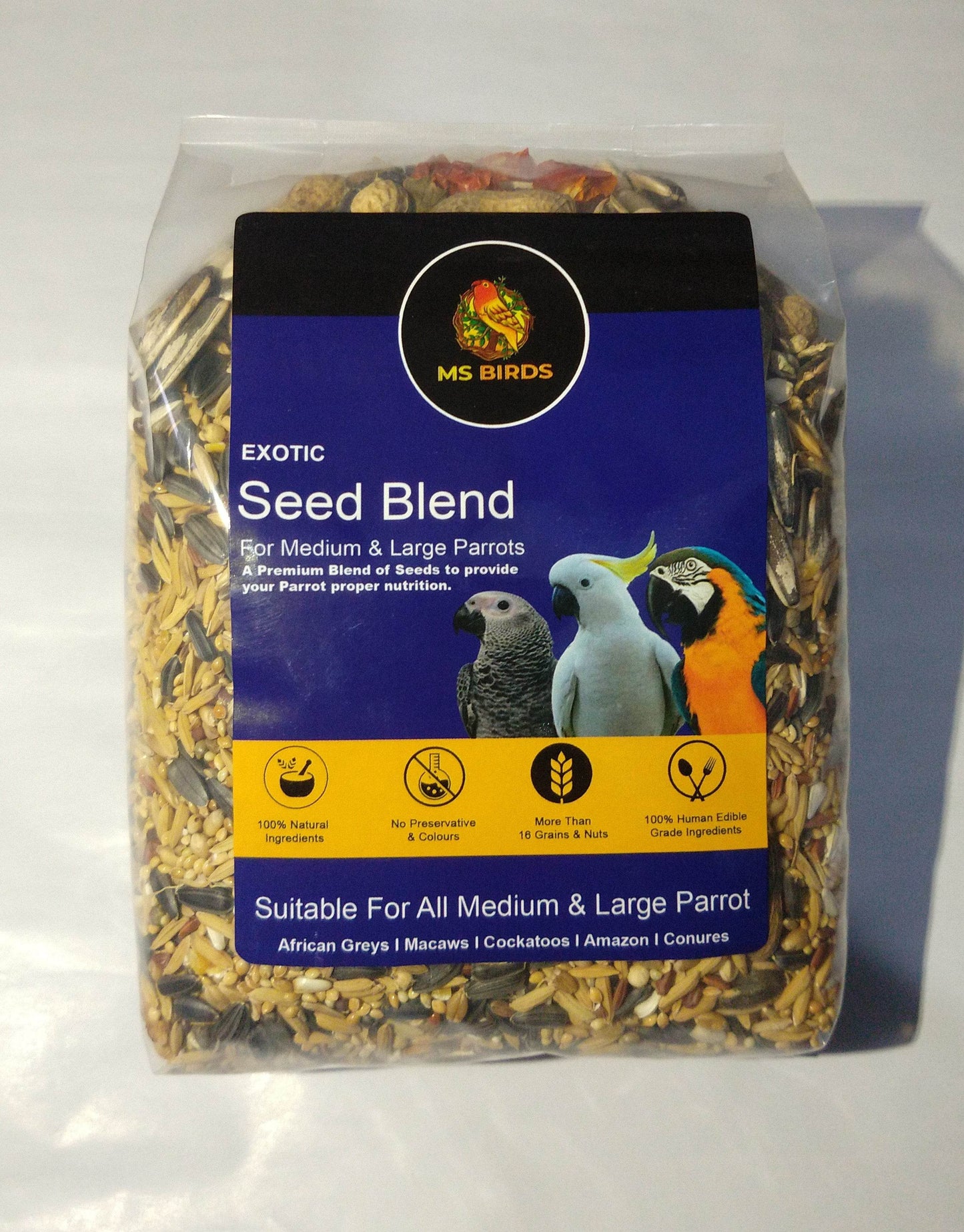 MS Bird Exotic Seed Blend 850GM 001126 - Paws & Claws