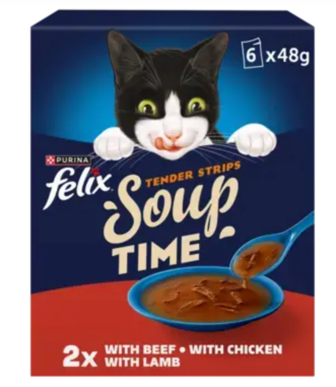FELIX Soup Time Tender Strips Farm Selection Wet Cat Food