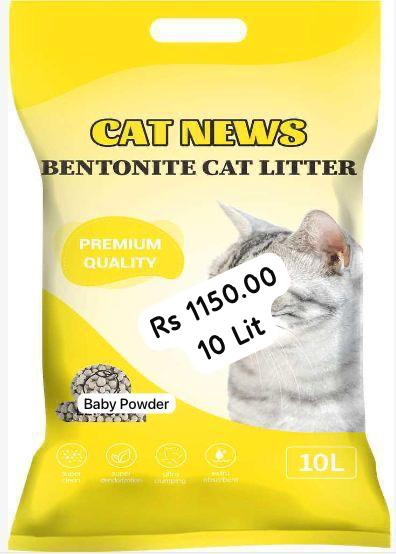 Cat News Bentonite Cat Litter Baby Powder 10 Lit
