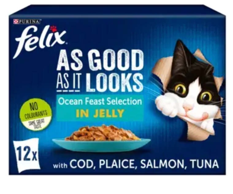 FELIX® As Good As it Looks Ocean Feasts in Jelly Wet Cat Food