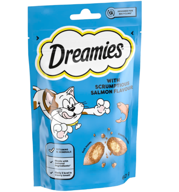 Dreamies with Scrumptious Salmon Flavour 60g